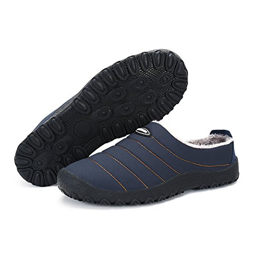 SPEEDEVE Unisexo Invierno Espesar Zapatillas de Casa,Azul,46EU