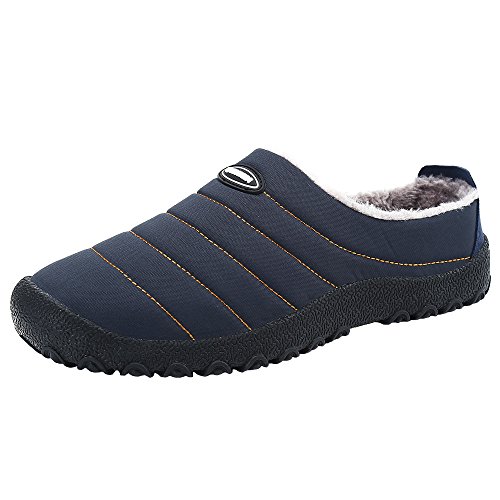 SPEEDEVE Unisexo Invierno Espesar Zapatillas de Casa,Azul,46EU