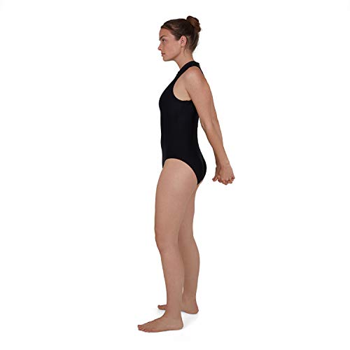 Speedo Hydrasuit Flex Bañador, Adult Female, Negra/Gris, 36 (ES 42)