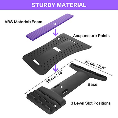 SPTHTHHPY Alivio lumbar Dispositivo de Estiramiento, para inferior y superior Lumbar Espina atrás Alivio del dolor Masajeadores de Espalda Apoyo Ajustable