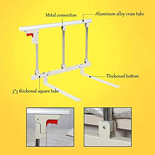 Ssrsgyp Dispositivo de Ayuda de Seguridad de barandilla de Cama Plegable for Ancianos manija Lateral Hospital de niños Barrera de Choque Barrera de Parachoques Dispositivo de Ayuda médica
