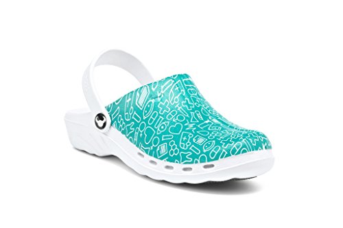 Suecos Oden Print, Zuecos de Trabajo, Unisex Adulto, Multicolor 21, 40 EU