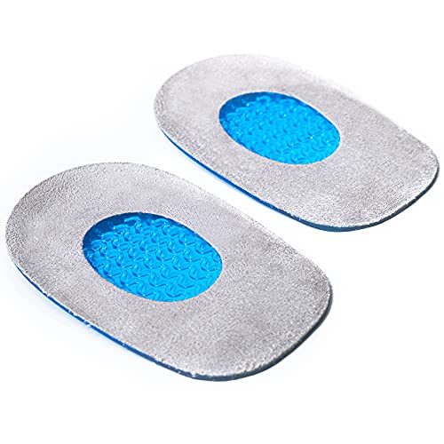 SULPO 2 Pares Taloneras de Gel - Plantillas de Zapatos con Tecnología de Gel de Masaje - Soporte Amortiguador para Fascitis Pie, Piernas y Alivio del Dolor - Para Calzado Deportivo, Tacones, Botas