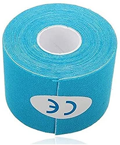 Sumedtec - Kinesiotape, Modelo Sumetape, Venda neuromuscular adhesiva, Alivio dolor muscular, Elásticas, Impermeable, Vendaje kinesiológico, Apto para múltiples zonas, Rollo, 5x5 cm Azul