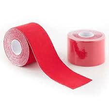 Sumedtec - Kinesiotape, Modelo Sumetape, Venda neuromuscular adhesiva, Alivio dolor muscular, Elásticas, Impermeable, Vendaje kinesiológico, Apto para múltiples zonas, Rollo, 5x5 cm ROJA