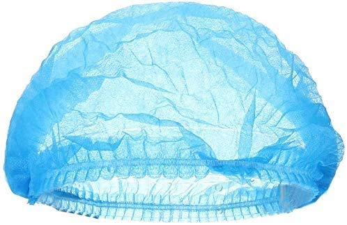 Sumedtec - Pack de 100 gorros desechables no tejidas, elásticas, antipolvo, para el cabello, médicos, para médicos, laboratorios, enfermeras, tatuajes, servicio de comida, hospital