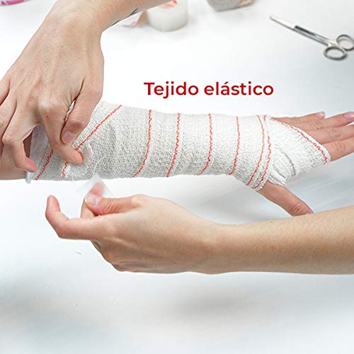 Sumedtec - Venda Elástica de Crepe SIN LÁTEX Medidas 15 cm x 10 m