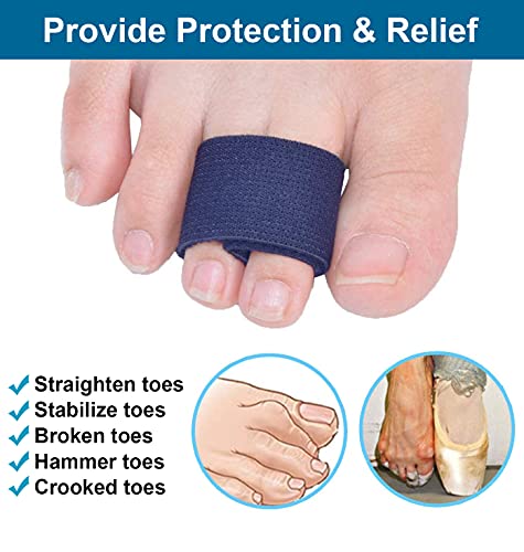 Sumifun Hammer or Broken Toe Separator Bandages, 4-Pack, Toe Alignment in Case of Fracture, Perfect for Men or Women