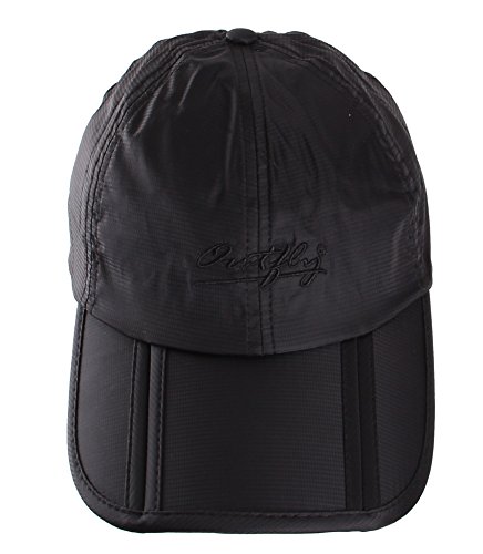 Sumolux Gorra Visera Hombre/Mujer Plegable Impermeable Secado Rápido Negro