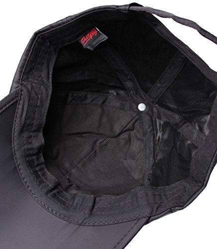 Sumolux Gorra Visera Hombre/Mujer Plegable Impermeable Secado Rápido Negro