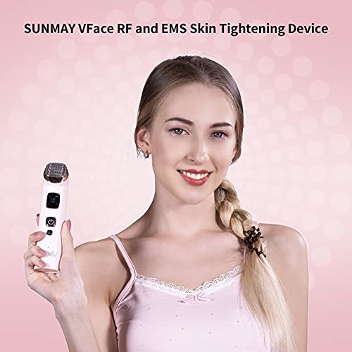 SUNMAY VFace Máquina Facial de Radiofrecuencia RF y Dispositivo de Estiramiento de la piel EMS para Rejuvenecimiento de la Piel, Eliminación de Arrugas - Masajeador Facial Calentado y Frío