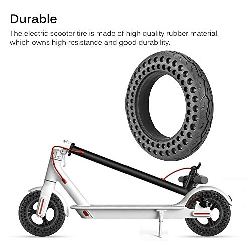 Sunsbell Neumático Patinete Electrico, 10 Pulgadas Compatible con Xiaomi M365 Llanta de Nido de Abeja Rueda Delantera/Rueda Trasera de Repuesto Llanta sin Aire (Negro, 10 Pulgadas)