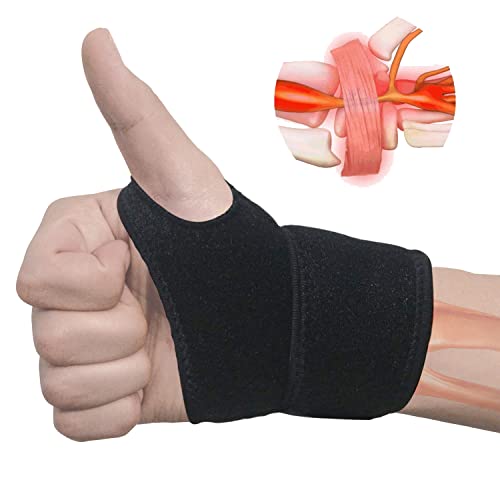 SUPRBIRD Muñequeras Deportivas Ajustable Transpirable Neopreno Ayuda a con Túnel Carpiano RSI Artritis Tendinitis y Dolores de Muñequeras Talla Única se Adapta a la Izquierda o Derecha