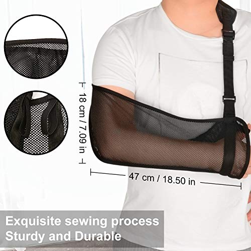 supregear Eslinga de Malla para Brazo, Ajustable Liviana Cómoda Inmovilizador De Hombro Eslinga Transpirable para Hombro Derecho Izquierdo Estabilizador Soporte para Brazo Lesionado Codo Muñeca Mano