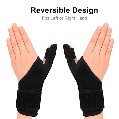 supregear Férula para Pulgar, Ajustable Estabilizador de Pulgar Férula de Dedo Soporte de Pulgar, Envoltura de Compresión con Férula para Mano Derecha e Izquierda Dedo en Gatillo para Artritis