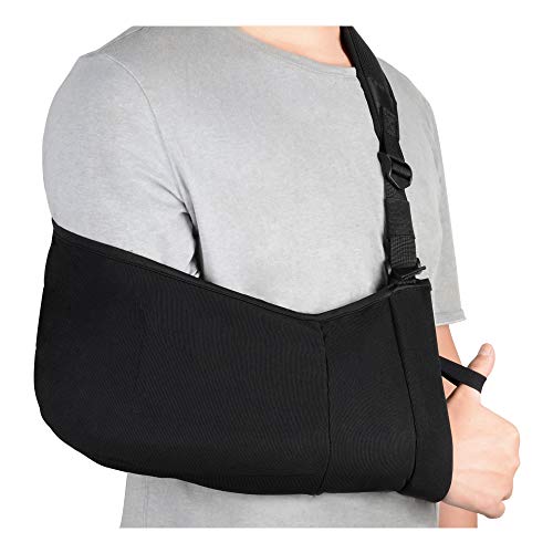 SupreGear Soportes de Brazos, Cabestrillo para el Brazo Ajustable, Ligero Inmovilizador Brazo Sling Transpirable Médico Soporte de Hombro para Lesionado Brazo/Mano/Codo con Bolsillos Interiores