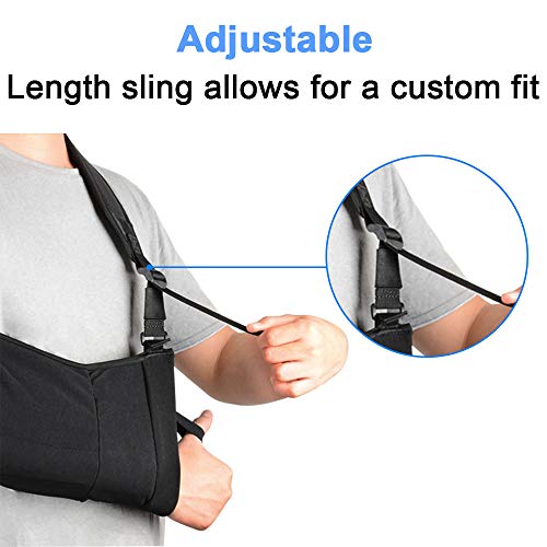 SupreGear Soportes de Brazos, Cabestrillo para el Brazo Ajustable, Ligero Inmovilizador Brazo Sling Transpirable Médico Soporte de Hombro para Lesionado Brazo/Mano/Codo con Bolsillos Interiores