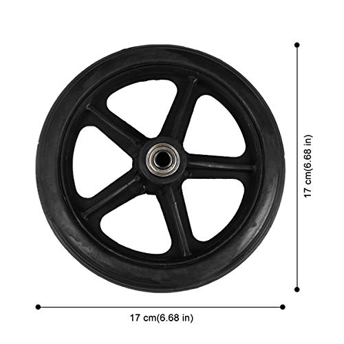 Supvox 2 Piezas Ruedas Delanteras para Sillas de Ruedas Llantas de Repuesto para Sillas de Ruedas Llantas de Goma de 7 Pulgadas Llantas Sólidas sin Ruedas Accesorios para Ruedas