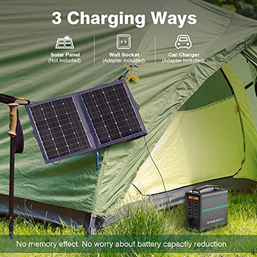 SWAREY Generador Solar Portátil 166Wh(3.2V/52000mAh,12.8V/12968mAh) Salidas AC/DC/USB/Tipo-C Estación de Energía con Batería de Litio-Ferrofosfato para CPAP Acampada Emergencia Electrodomésticos