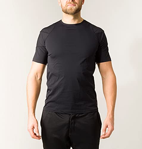 Swedish Posture® Reminder T-Shirt | menos dolor de espalda | mejor postura al instante (hombres, M)