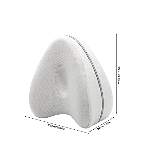 Swetup Almohada para Piernas,Almohada para Rodillas,Posicionadoras de Pierna,Almohadilla para Dormir de Lado Ergonómica,Cojín Ergonomico para Dormir de Lado para Pierna,Espalda,y Rodilla Pain(Blanco)