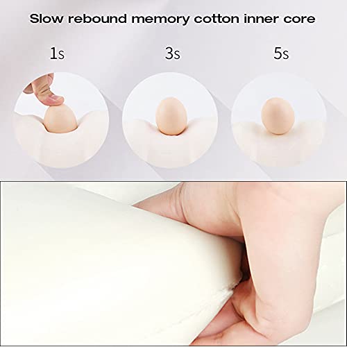 Swetup Almohada para Piernas,Almohada para Rodillas,Posicionadoras de Pierna,Almohadilla para Dormir de Lado Ergonómica,Cojín Ergonomico para Dormir de Lado para Pierna,Espalda,y Rodilla Pain(Blanco)