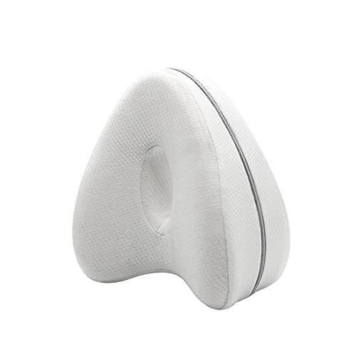 Swetup Almohada para Piernas,Almohada para Rodillas,Posicionadoras de Pierna,Almohadilla para Dormir de Lado Ergonómica,Cojín Ergonomico para Dormir de Lado para Pierna,Espalda,y Rodilla Pain(Blanco)