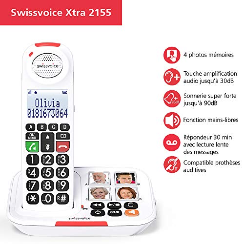 swissvoice Xtra 2155 - Teléfono Fijo, Blanco