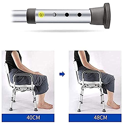 SXFYHXY Asiento De Ducha Banco De Transferencia Taburete Resistente con Bañera Giratoria Y Elevable Silla De Ducha, Apoyabrazos Respaldo Ajustable En 4 Alturas Ayuda De Baño para Ancianos