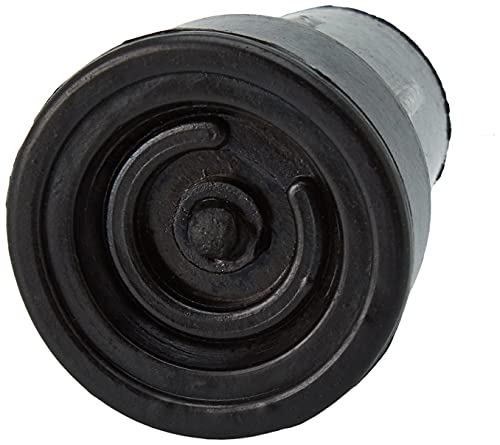 Sysfix Contera de goma negra para muletas y bastones de 18 mm diámetro con arandela metálica - 4 Conteras