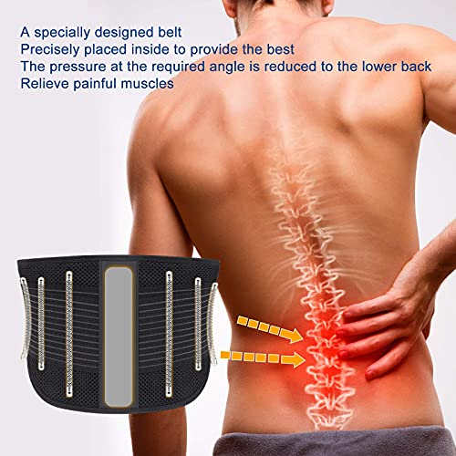 SYXUPAP Faja Lumbar para Espalda, Cinturón Lumbar Soporte Ayuda a Aliviar Dolor y Prevenir Daños, Ciática, Estenosis Espinal, Escoliosis o Hernia de Disco etc