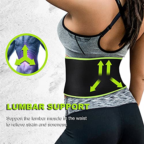 SYXUPAP Faja Reductora Mujer y Hombre - Fajas para Gimnasio de Neopreno, Cinturón Lumbar Abdominal para ​Fitness y Deporte