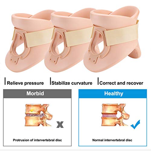 SZH ZPTENT Dispositivo Tracción Cuello, Collarín Médico para El Dolor Cuello Y Soporte Cervical Dispositivo Collar Rígido Tracción para Ansiedad Estrés Cuello Alivia El Dolor Y Dolor De Cabeza,L