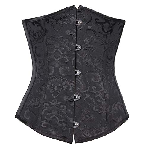 SZIVYSHI Mujer Steampunk Corsé de Underbust Cintura Waist Cincher gótico Bustier Fajas Reductoras de Cinturón Firme de Formación para