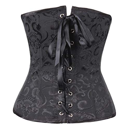 SZIVYSHI Mujer Steampunk Corsé de Underbust Cintura Waist Cincher gótico Bustier Fajas Reductoras de Cinturón Firme de Formación para