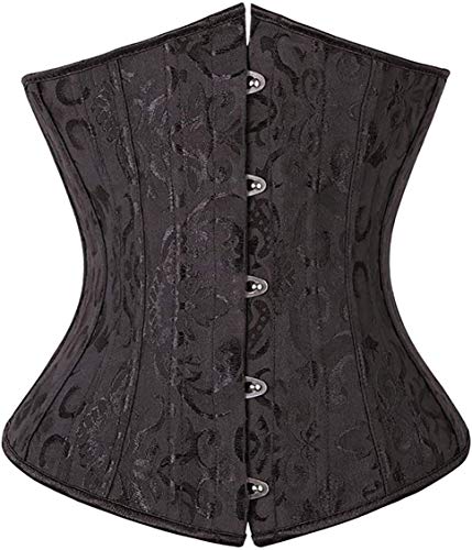 SZIVYSHI Mujer Steampunk Corsé de Underbust Cintura Waist Cincher gótico Bustier Fajas Reductoras de Cinturón Firme de Formación para