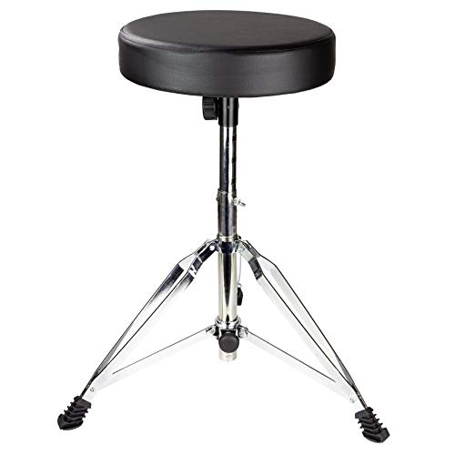 Taburete de batería ajustable RockJam con asiento acolchado