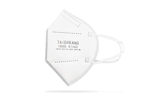 TAI DA KANG Mascarillas FFP2 NR Homologadas, 50 Unidades, CE1463 EN 149:2001 + A1:2009