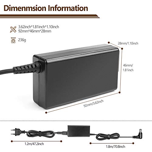 TAIFU 19V Adaptador de Fuente de alimentación para Samsung HW-K360 HW-K370 HW-K850 HW-K950 HW-M4500 Barra de Sonido LG 25UM58 24MK400H 27UN83A 29WL50S 27UK650 29UM69G 27MK400H Cargador de Monitor