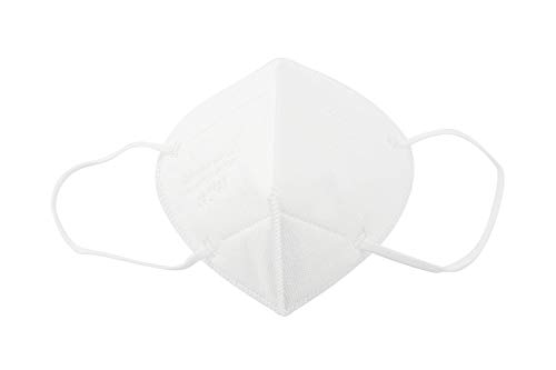 TBOC Mascarillas FFP2 - [Pack 10 Unidades] Máscaras Desechables [Color Blanco] 5 Capas [No Reutilizables] Transpirables Plegables con Pinza Nasal [Certificadas y Homologadas CE 2163]