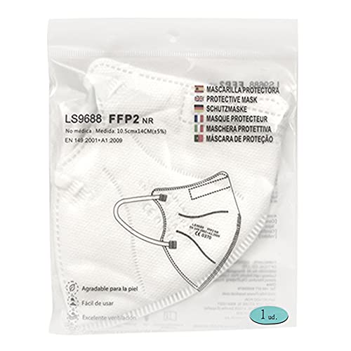 TBOC Mascarillas FFP2 [Pack 30 Unidades] Máscaras Desechables de Tamaño Pequeño [Color Blanco] Cinco Capas [No Reutilizables] Transpirables Plegables con Pinza Nasal [Certificadas y Homologadas]