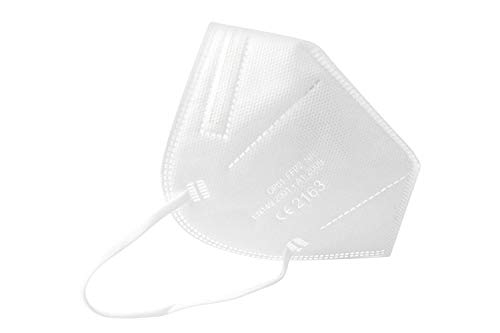 TBOC Mascarillas FFP2 - [Pack 80 Unid.] Máscaras Desechables [Color Blanco] 5 Capas [No Reutilizables] Transpirables Plegables con Pinza Nasal [Certificadas y Homologadas CE 2163]