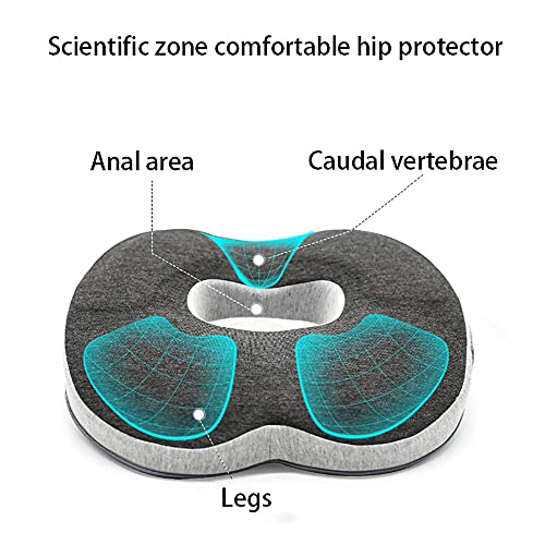 TEHSZ Cojín para Glúteos Hermosa Almohadilla para Nalgas Cojín Ortopédico para El Coxis Alivia La Columna Ciática Ventilada Diseñada Antideslizante Coche Portátil Mobiliario De Oficina Cojines