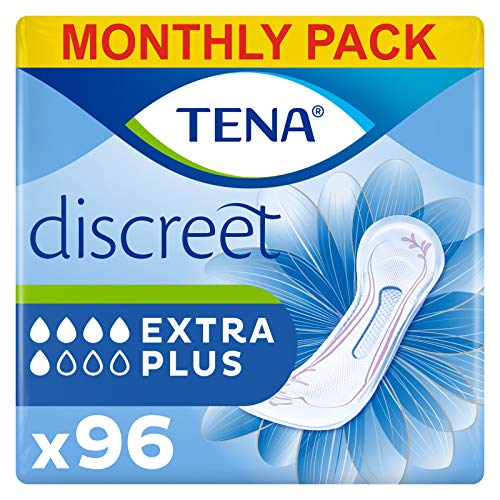 Tena Discreet Extra Plus, Compresas Incontinencia, 96 Unidades (6x16)