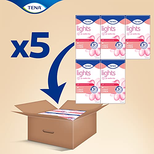 Tena Light Liners, Protege slips Incontinencia, 140 Unidades (5x28)