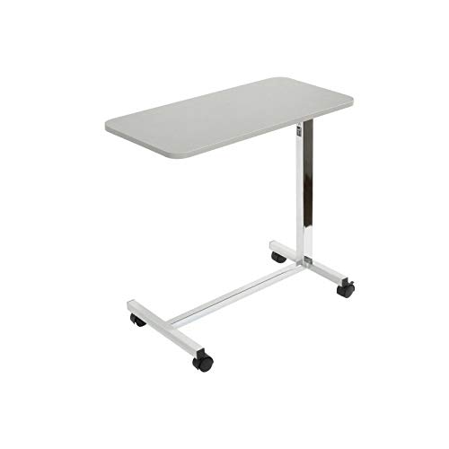 Teqler Mesa de cama ajustable en altura, mesa auxiliar para cama de enfermería y enfermería.