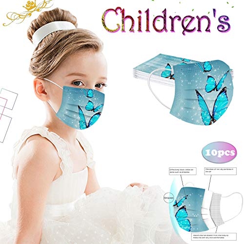 TGTB 50PC Niños Infantil para mascarillas, Infantiles Colores desechable para mascarilla 3 Capas Surtidos,Dibujos Animados para Actividades Aire Libre, Patrón Escuela, Fiesta (B-3)