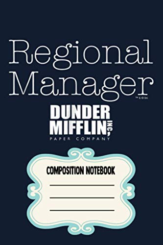 The Office Regional Manger Michael Scott Standard PK4DN Notebook: 120 Wide Lined Pages - 6" x 9" - College Ruled Journal Book, Planner, Diary for Women, Men, Teens, and Children