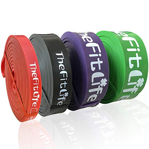 TheFitLife Bandas Elasticas Fitness Musculacion - Cintas Elásticas de Resistencia para Pull-ups Asistidos, Cross-Training, Dominadas, Yoga, Pilates, Fisioterapia, con E-Guía de Ejercicios