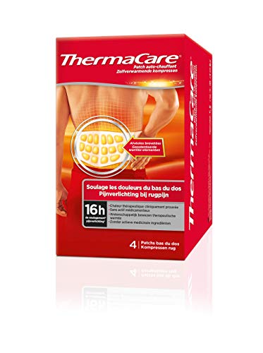 ThermaCare - Parche térmico para la espalda - Alivia el dolor de la zona lumbar - 16 h de calor constante - Caja de 4 parches